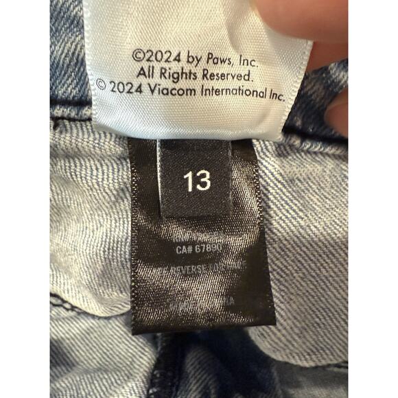 Unique NWT Wide Leg Jeans Y2k Garfield Decal Poses Denim Women’s Size 13 - Picture 8 of 10